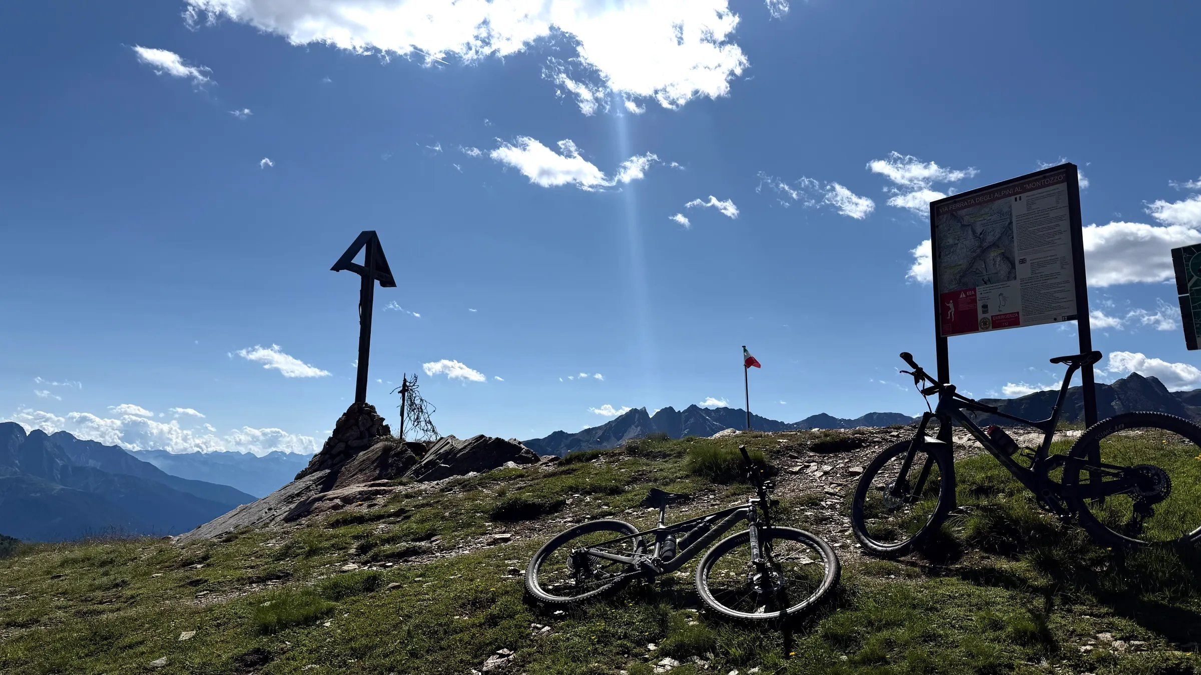 Mountain bike alla Via Ferrata degli Alpini al Montozzo